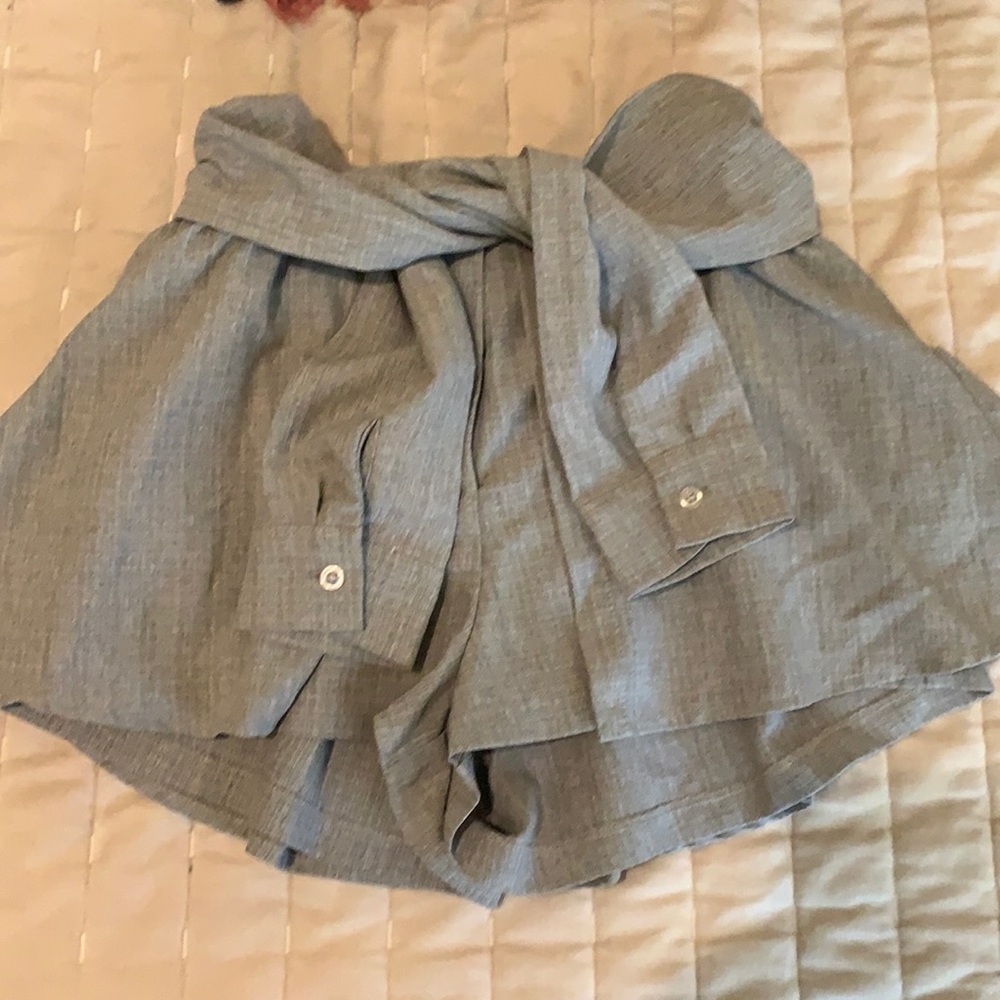 Grey cuff skort. Size 2
